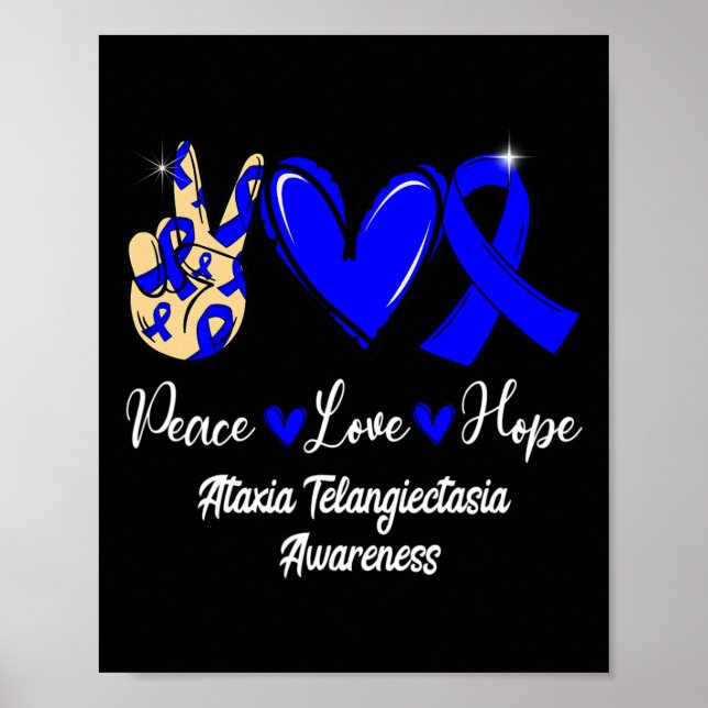 Affiche Telangiectasia Sensibilisation Paix Amour Espoir B (Devant)
