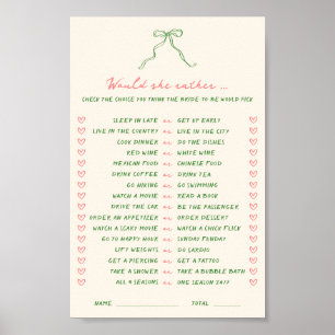 Affiche Téléchargeable manuscrit Voudrait-Elle Plutôt Joue