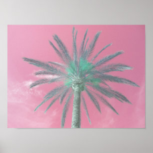 Affiche Téléchargeable Pink Palm Tree Pop Art Photo