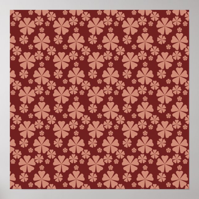 Affiche Téléchargement Brown Floral Abstrait numérique (Devant)