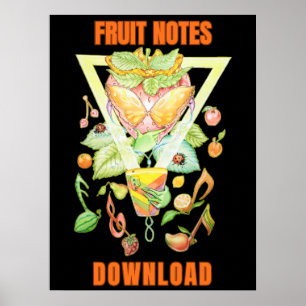 Affiche Téléchargement de notes de fruits