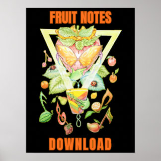 Affiche Téléchargement de notes de fruits