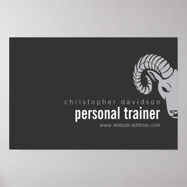 Affiche Téléchargement du logo Tête Décalage Gras Moderne (Devant)