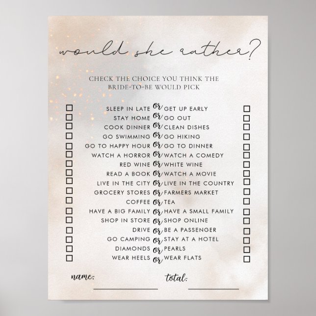 Affiche Téléchargement instantané Cloud 9 Fête des mariées (Devant)