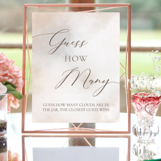 Affiche Téléchargement Instantané Devinez Combien De Fêtes (Créateur téléchargé)