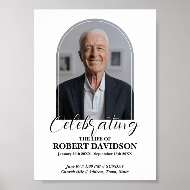 Affiche Téléchargement instantané du Faire-part funéraire  (Devant)