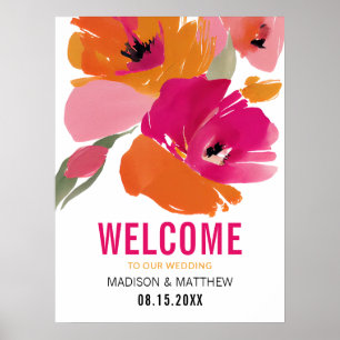Affiche Téléchargement numérique du Mariage Floral moderne