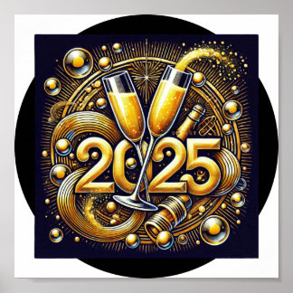 Affiche Téléchargement numérique Happy 2025 - Parfait pour