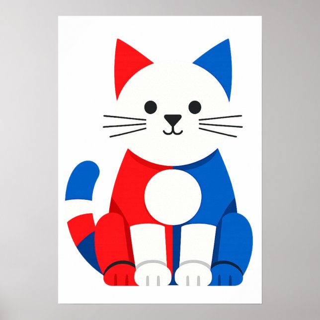 Affiche Téléchargement numérique imprimable Piet Cat (Devant)
