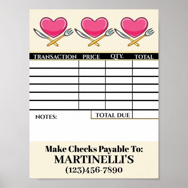 Affiche TÉLÉCHARGER l'affiche de votre feuille de factures (Devant)