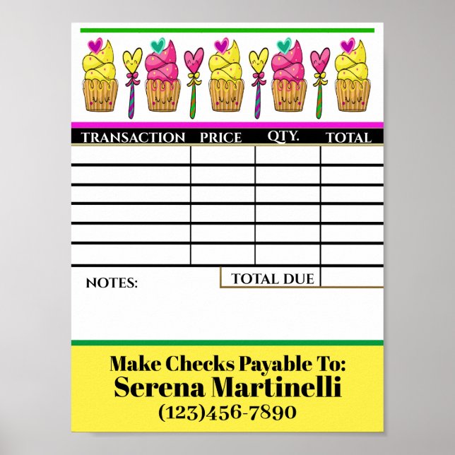 Affiche TÉLÉCHARGER l'affiche de votre feuille de factures (Devant)