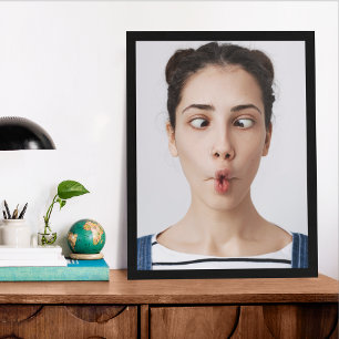 Affiche Téléchargez votre photo selfie visage drôle 
