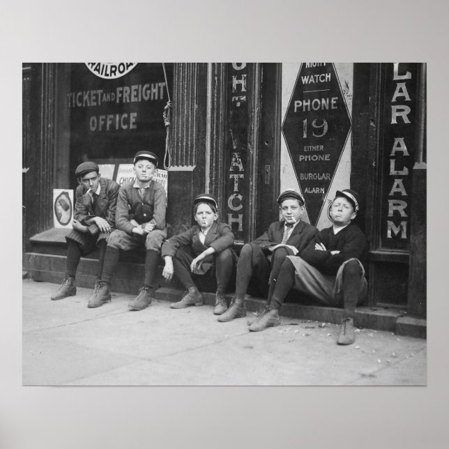 Affiche Télégraphes messagers, 1910. Photo ancienne (Devant)