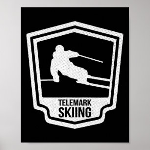 Affiche Télémark Ski Télémark Norvège Skieur Cross-country