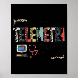 Affiche Télémétrie de lettrage léopard Équipage Télémétrie