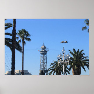 Affiche Téléphériques de Barcelone