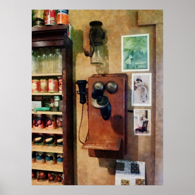 Affiche Téléphone à l'ancienne (Devant)