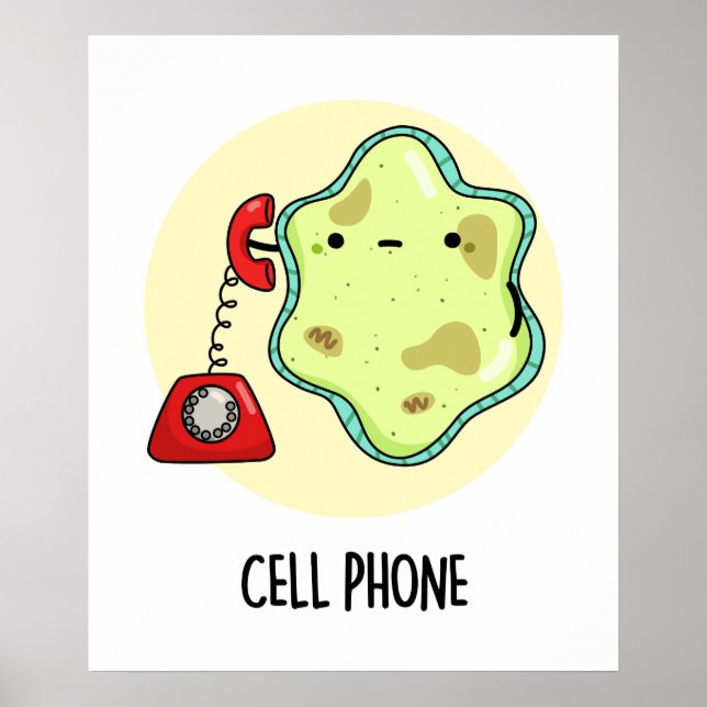 Affiche Téléphone cellulaire drôle Biologie jeu de science (Devant)