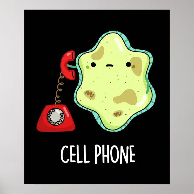 Affiche Téléphone cellulaire drôle Biologie Science Pun Da (Devant)