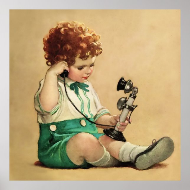 Affiche Téléphone par Jessie Willcox Smith (Devant)