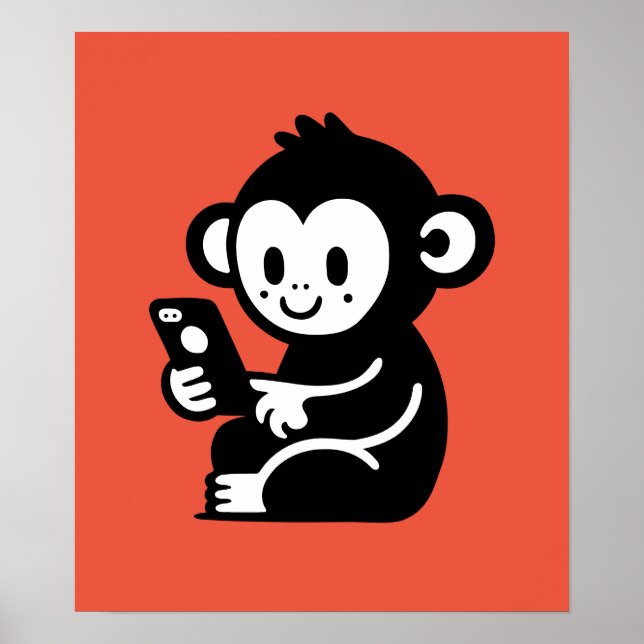 Affiche Téléphone singe (Devant)