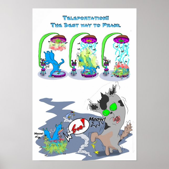 Affiche Téléportation ! ! La meilleure façon de faire la f (Devant)