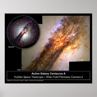 Affiche Télescope Centaurus A Galaxy Hubble