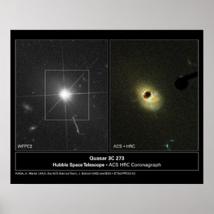 Affiche Télescope du quasar 3C 273 Hubble