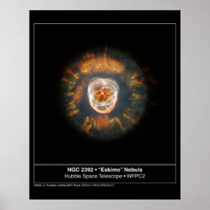 Affiche Télescope Eskimo Nebula 2392 Hubble