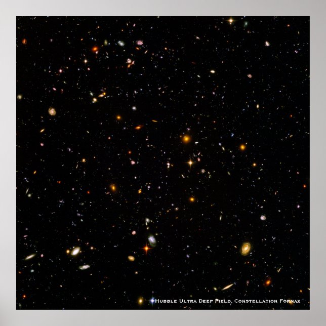 Affiche Télescope Hubble Ultra Deep Field Galaxies Photo (Devant)