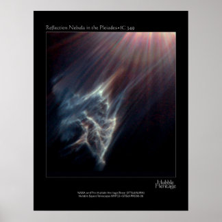 Affiche Télescope Pleiades IC 349 Nebual Hubble Photo