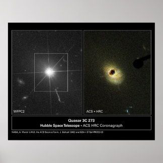 Affiche Télescope Quasar 3C 273 Hubble