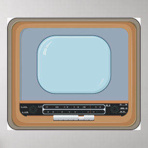 Affiche Télévision à l'ancienne