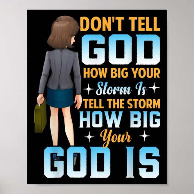 Affiche Tell The How Big Your God Is - Christian Motivatio (Devant)