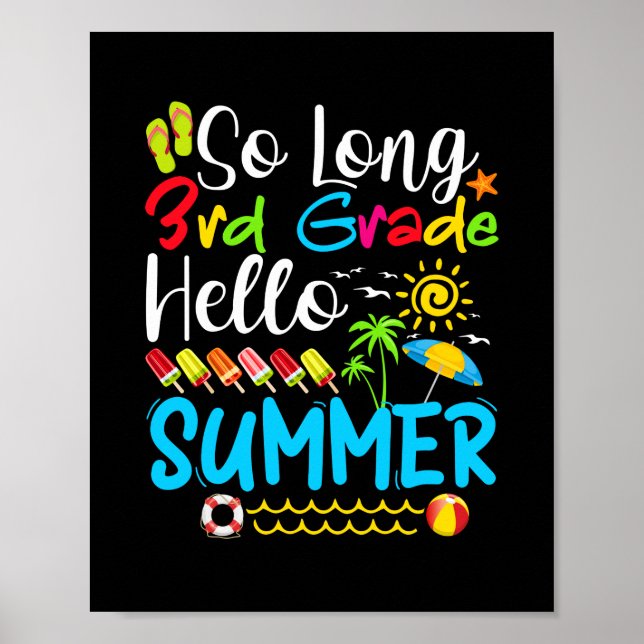 Affiche Tellement Long 3E Année Bonjour Été Dernier Jour D (Devant)
