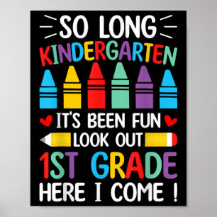 Affiche Tellement Long Maternelle Graduation Première Anné