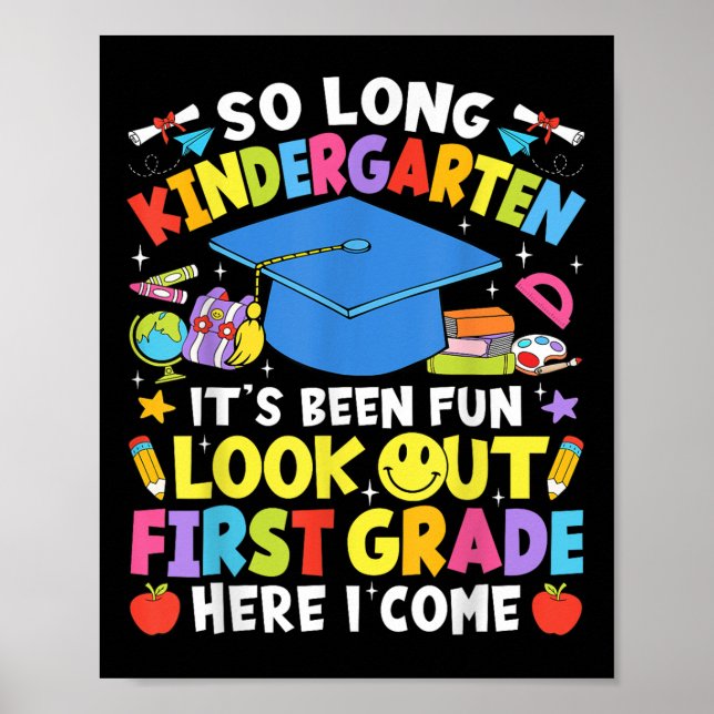 Affiche Tellement Long Maternelle Graduation Première Anné (Devant)