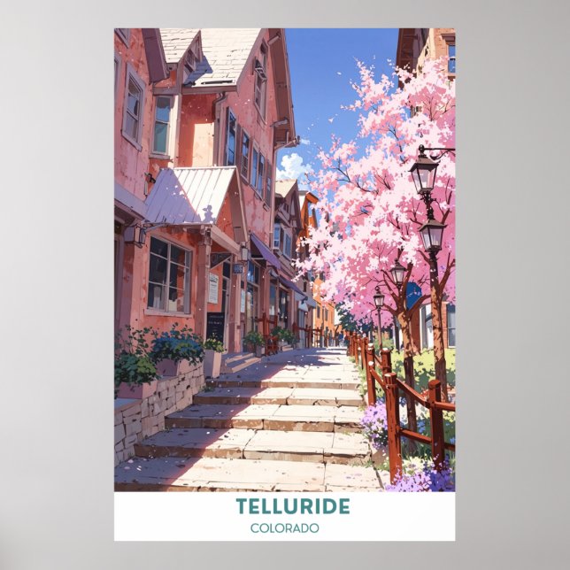 Affiche Telluride - Colorado - Belle ville (Devant)