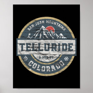 Affiche Telluride Colorado San Juan Montagnes Rocheuses Sk
