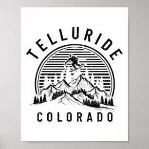 Affiche Telluride Colorado Ski Skiing Vintage Fierté Souve