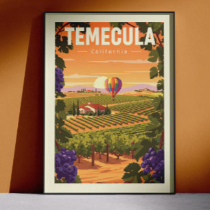 Affiche Temecula Californie vintage