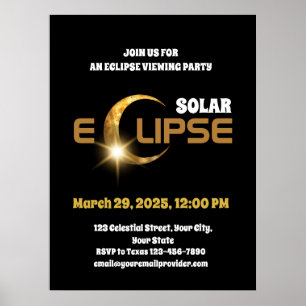 Affiche Témoin de l'éclipse solaire partielle 3/29/2025