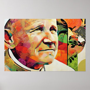 Affiche Témoin lumineux de Saint Jean-Paul II