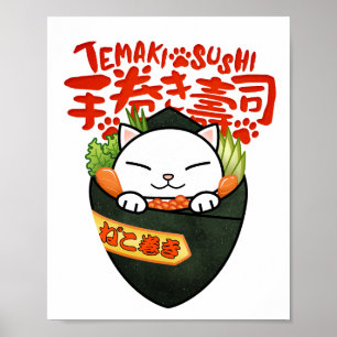 Affiche Tempaki Sushi Cat