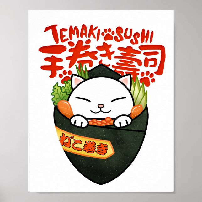 Affiche Tempaki Sushi Cat (Devant)