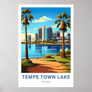 Affiche Tempe Town Lake Arizona Travel Print