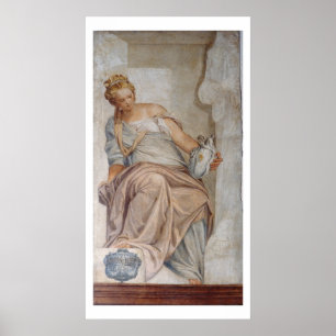 Affiche Temperance, from the wall of the sacristy (fresco)