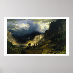 Affiche Tempête dans les montagnes Rocheuses, Bierstadt Po