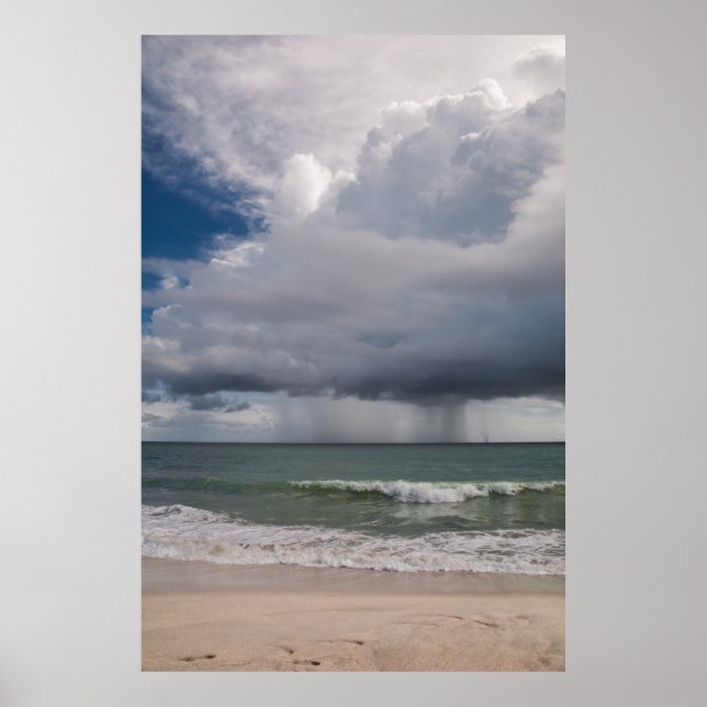 Affiche Tempête de pluie au-dessus de l'océan Atlantique (Devant)