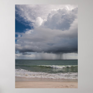 Affiche Tempête de pluie sur l'océan Atlantique